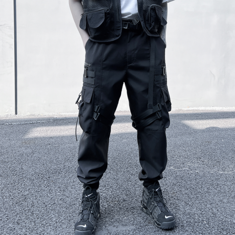 2025春季机能风伞兵工装裤男潮流宽松束脚立体袋长裤 K938 P105图片