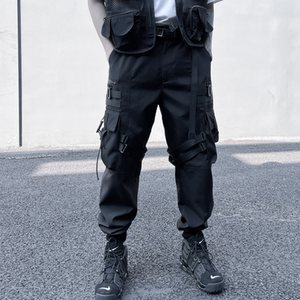 2025春季机能风伞兵工装裤男潮流宽松束脚立体袋长裤 K938 P105图片