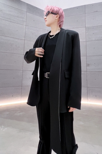 秋冬男士西装外套不对称宽松潮流炸街高级感发型师西服 XF27 P135图片
