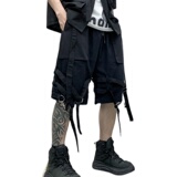 夏季男工装短裤潮牌ins炸街宽松外穿五分裤潮流直筒裤DK19P55，男装牛仔裤，星座101A-3