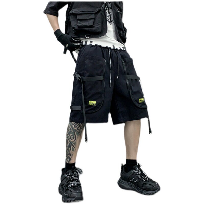 夏季男工装短裤日系潮牌ins炸街宽松五分裤潮流直筒裤DK26P55,男装牛仔裤,星座101A-3
