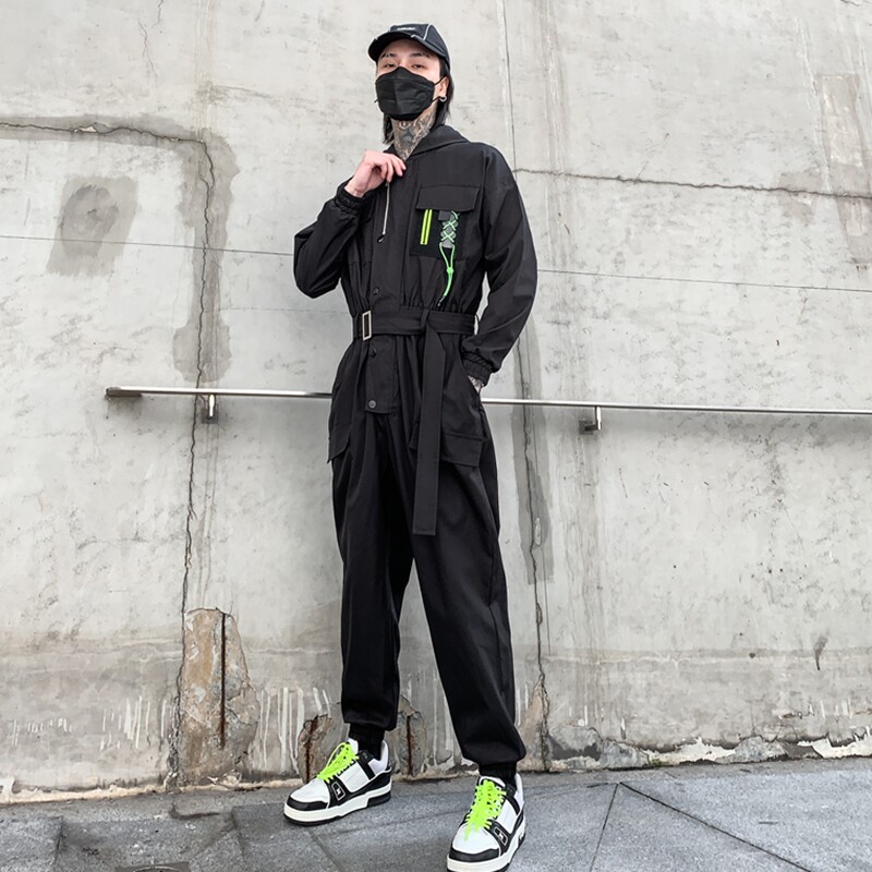 2025春夏工装机能风男士潮牌ins束脚休青春连体裤子K907P125,男装工装外套,星座101A-3