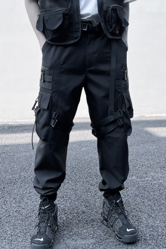 2025春季机能风伞兵工装裤男潮流宽松束脚立体袋长裤K938P105,男装工装外套,星座101A-3