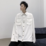 2025春季衬衫男女潮流立体袋免烫小众设计感衬衣C86P65，男装衬衫，星座101A-3