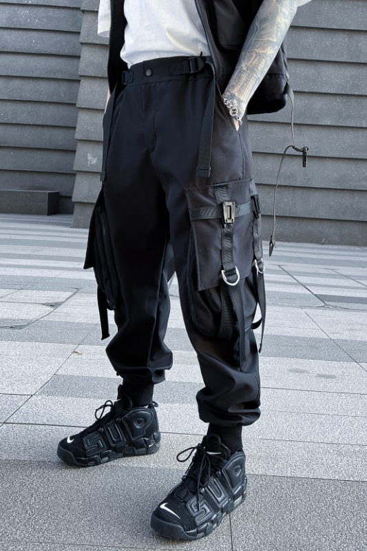 2025春季机能风工装裤伞兵男潮流宽松束脚休闲ins长裤K933P115,男装工装外套,星座101A-3