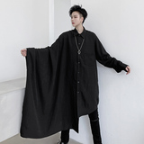 2025春季中长款衬衫男女个性潮流宽松暗黑青春舞台装衬衣C71P75，男装衬衫，星座101A-3