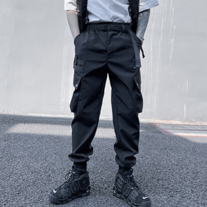 2025春季机能风伞兵工装裤男潮流宽松束脚百搭ins长裤 K951 P105图片