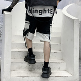 夏季男工装短裤潮牌ins炸街宽松日系五分裤潮流直筒裤子DK23P55，男装牛仔裤，星座101A-3