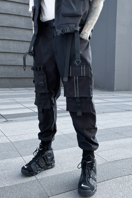 2025春季机能风伞兵工装裤男潮流宽松束脚休闲ins长裤K936P105,男装工装外套,星座101A-3