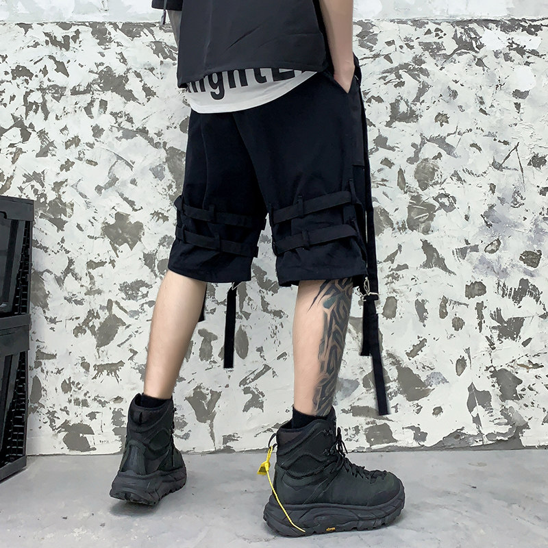 夏季男工装短裤潮牌ins炸街宽松外穿五分裤潮流直筒裤DK19P55,男装牛仔裤,星座101A-3