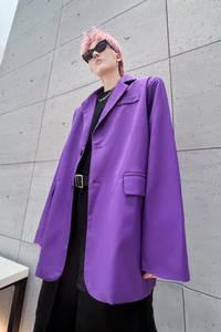 秋冬小西装外套男高级感潮流ins休闲男士宽松西服上衣 XF16 P125图片