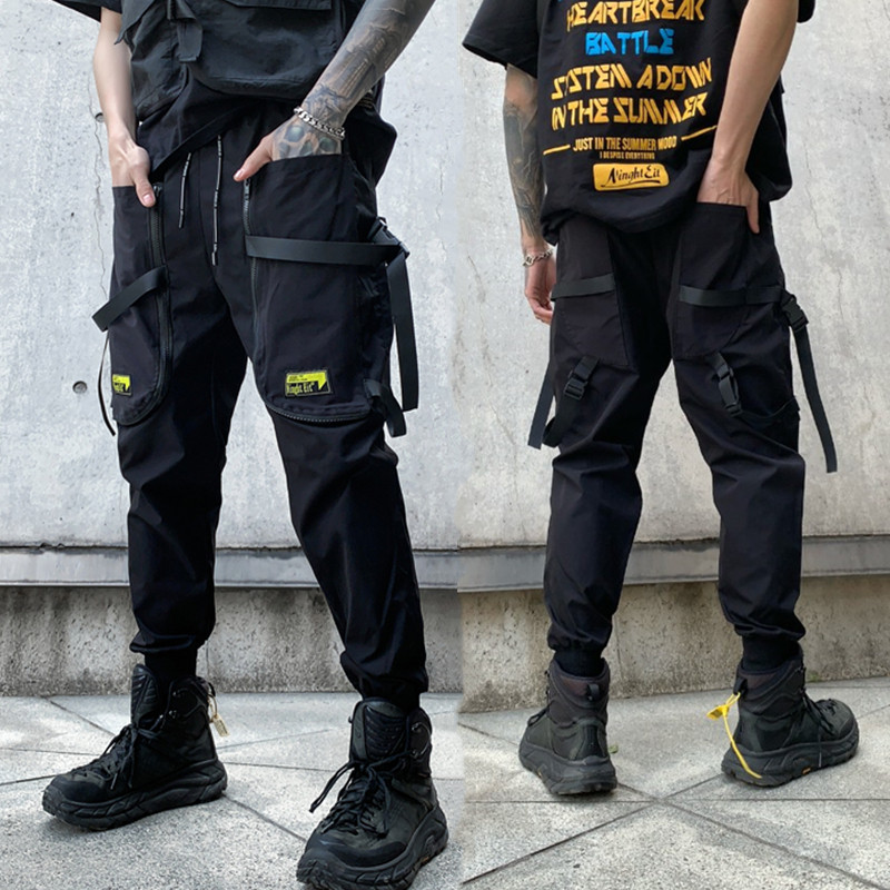 2025春夏休闲裤男机能风日系炸街青春小脚潮流工装裤子K857P55,男装工装外套,星座101A-3