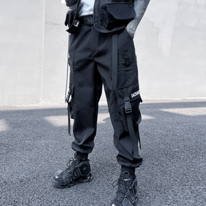 2025春季机能风伞兵工装裤男潮流宽松束脚休闲长裤 K950 P105图片