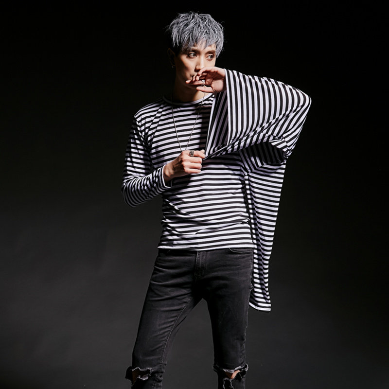 2024春夏潮男演出服韩版修身夜店酒吧DJ个性发型师服装 CT44 P55图片