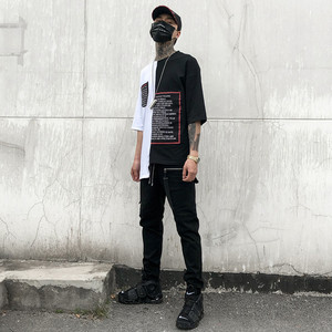 2025春夏装男工装小脚裤暗黑弹力潮夜场哈伦裤休闲装 K554 P75图片
