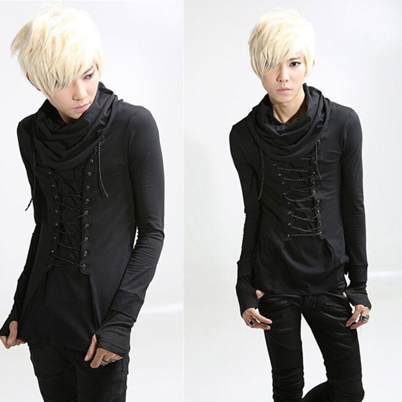 秋冬潮男个性长袖演出服男士打底衫发型师服装 CT460 P65图片