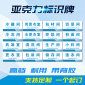 风淋室冷藏速冻间亚克力门牌男女更衣室生产包装 间食品加工厂标识