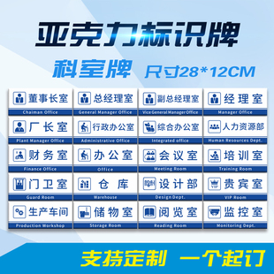 工厂办公室科室牌厂长室会议室门卫室监控室经理室生产车间门牌