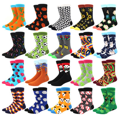 Men&#39;s fashion Pattern Dress Funky Fun Colorful Socks