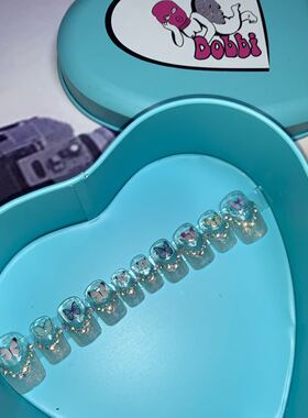 BOBBI NAILS手工定制蝴蝶可拆卸穿戴光疗甲 欧美甲片贴片成品