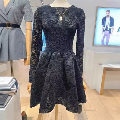 法式小众25夏季简约一字领无袖露背收腰A字伞裙背心连衣裙