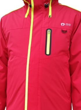 百世快运物流工作服秋冬季红色长袖外套加厚内胆冲锋衣定制工logo