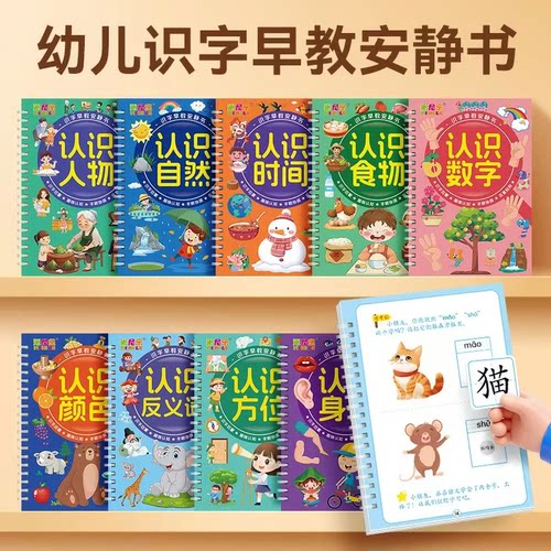 幼儿启蒙识字安静书认知卡