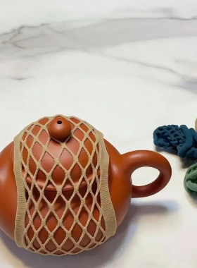 【小匆优选好物】茶壶保护带旅行茶具防磕碰绑带茶杯茶具收纳网wq