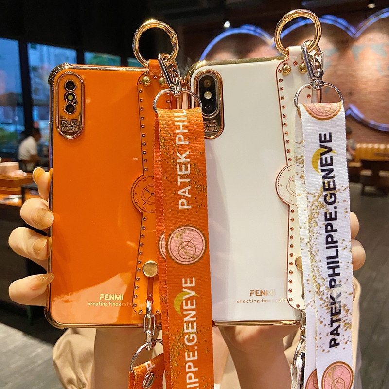 适用苹果x手机壳iphonex女款2021年新款斜挎iphonexr带挂绳xsmax软