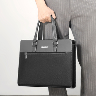 通勤2022新款 男士 包公文包定制logo文件包男款 手提包包女士款 商务公务员单位会议包定制 公文袋文件袋拉链式