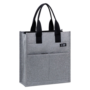 立体帆布文件包手拎包初中生高中百搭单肩休闲包男款公务包文件袋学生手提袋拎书袋补课手提包补习袋女生定制