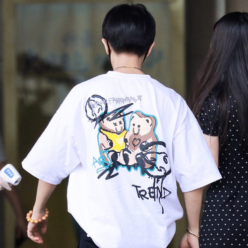 短袖潮青年任嘉伦同款衣服爱