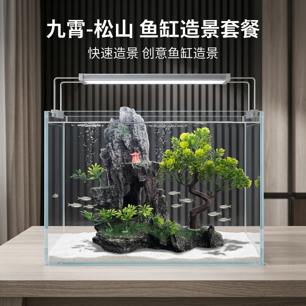 鱼友家鱼缸造景躲避洞树脂假山图片