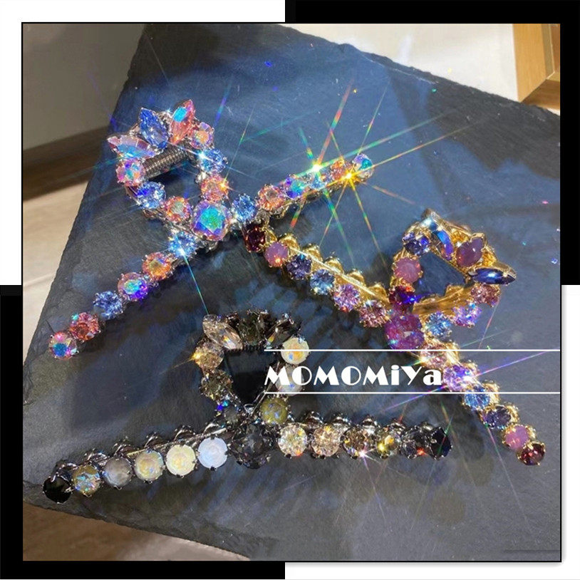 大号水晶抓夹后脑勺盘头发抓子