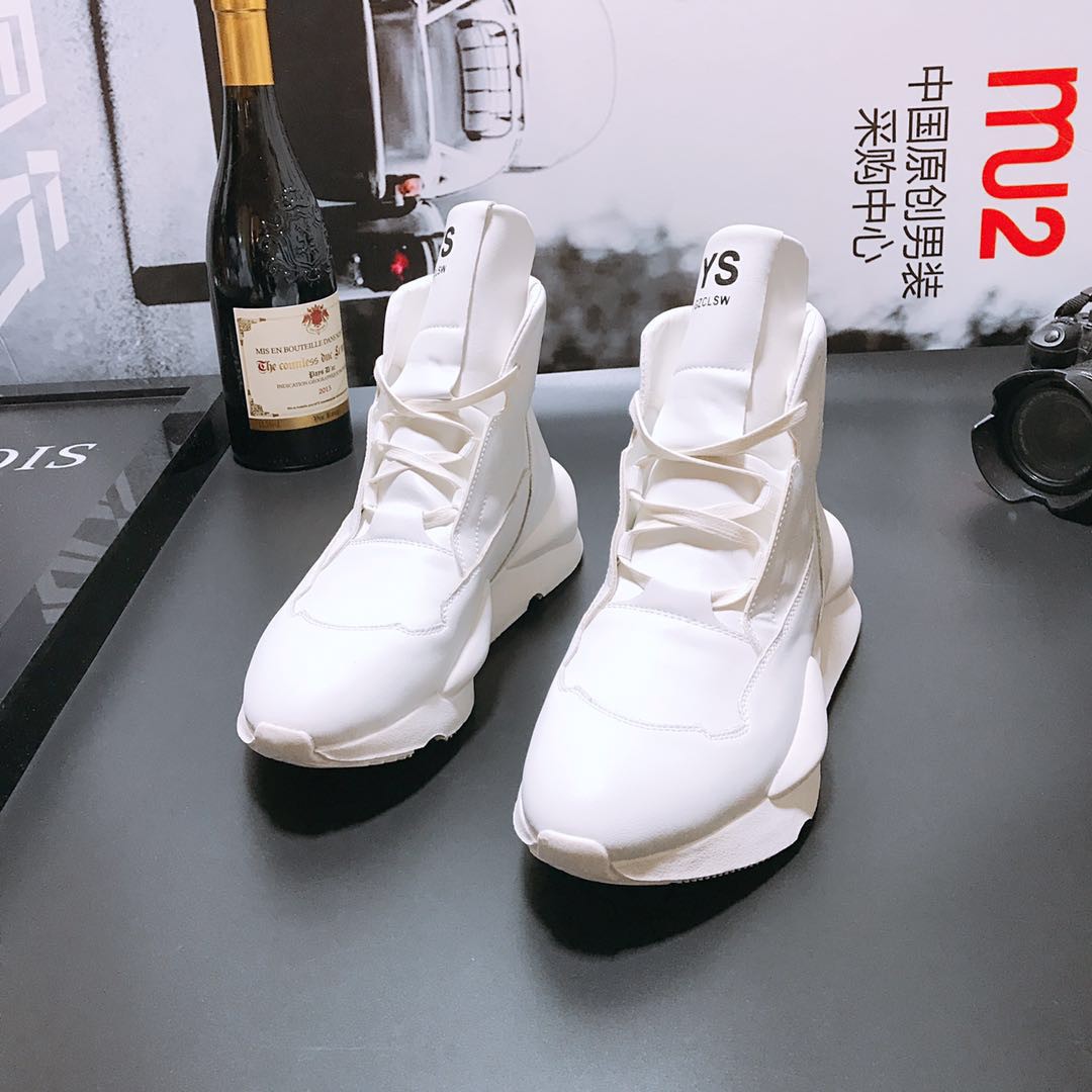 白色高帮鞋男   厚底潮流运动板鞋欧美个性百搭休闲鞋潮牌潮鞋
