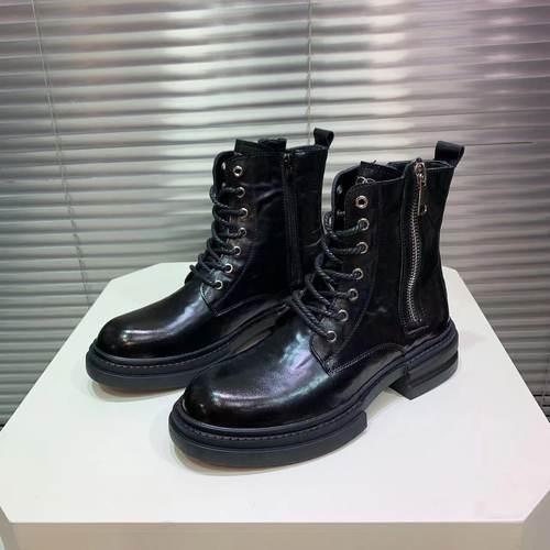 欧洲站马丁靴个性潮男短靴英伦风时尚青年中筒重工增高工装靴男靴