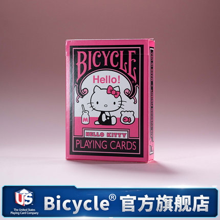 Bicycle三丽鸥旗舰店正版酷乐米HelloKitty凯迪猫扑克牌周边卡片