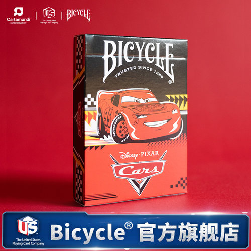 Bicycle迪士尼联名扑克纸牌收藏卡牌创意花切纸牌周边汽车总动员