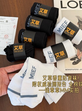钱章章 章鱼自制！10A抗菌篙端男士纯棉吸汗防臭袜中筒春夏无骨袜