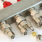 空气能地暖分水器接头10毛细管头12管适配器宝塔式 分水集水器配件