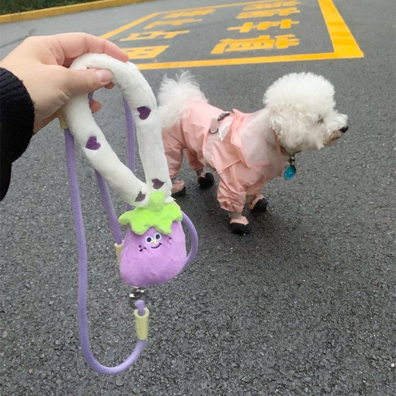 卡通茄子拾便袋包狗狗牵引绳单绳加绒保暖防勒手双牵引遛狗绳子链,宠物/宠物食品及用品,狗牵引绳,淘宝优惠券,粉丝福利购,淘宝优惠卷