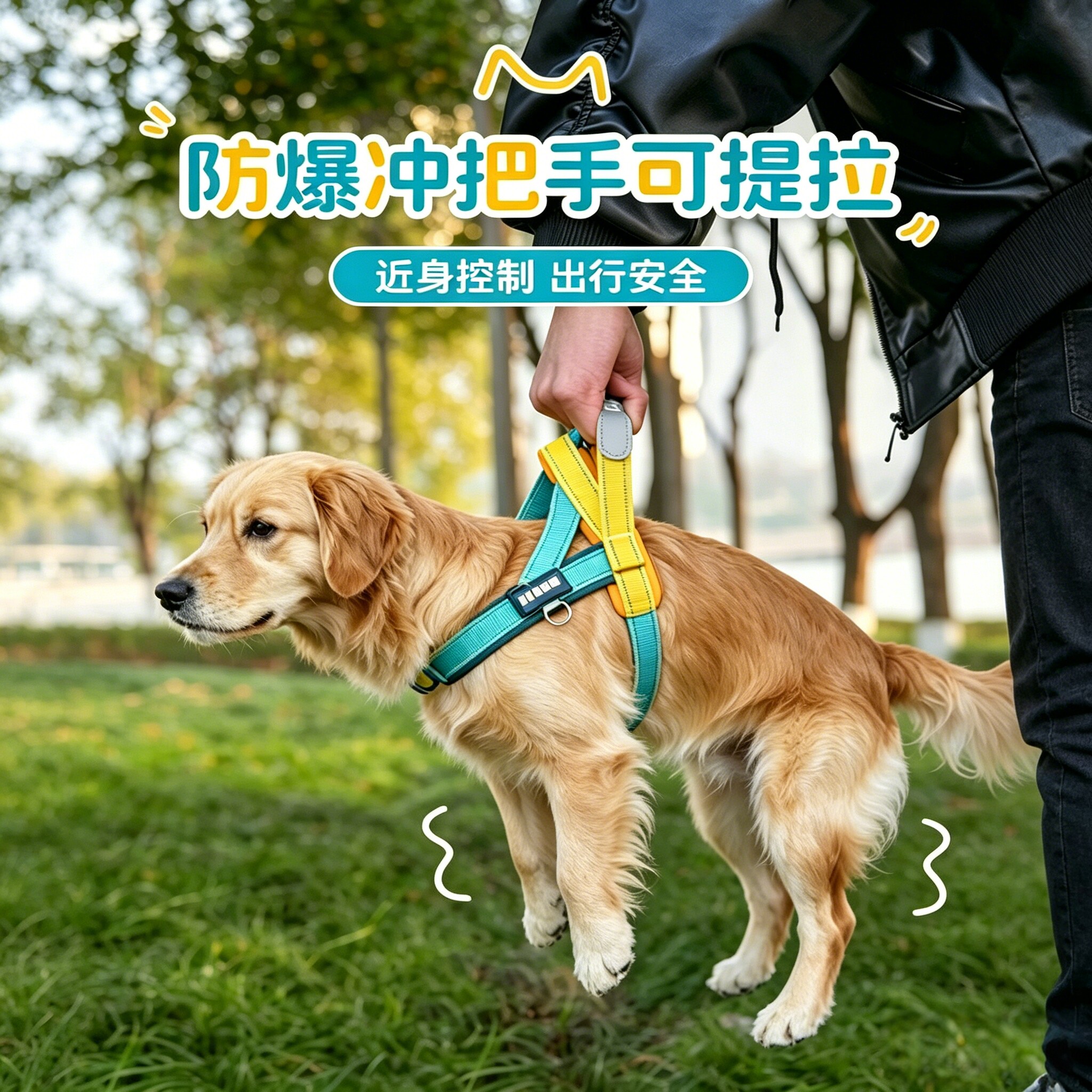 狗狗马鞍式胸背中大型犬金毛边牧图片