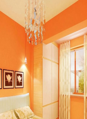 网红环保橘色深桔内墙乳胶漆桔色橘色橙色桔黄桔红色室内墙漆涂料