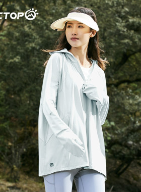 探拓女中长款春夏UPF200防晒服
