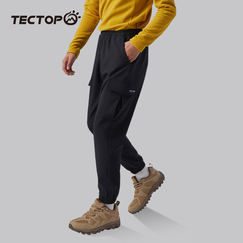 探拓抓绒内里多袋工装软壳裤