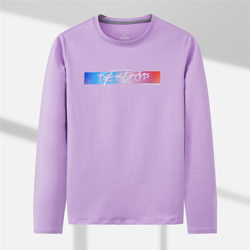 探拓女式印花弹力圆领T恤