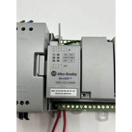 ALLEN BRADLEY 2080-LC20-20AWB MICRO820 with power supply 208