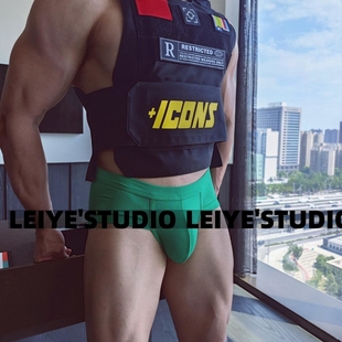 男士 透气白色素色简约学生三角裤 三角内裤 薄款 低腰贴身修身 3条装