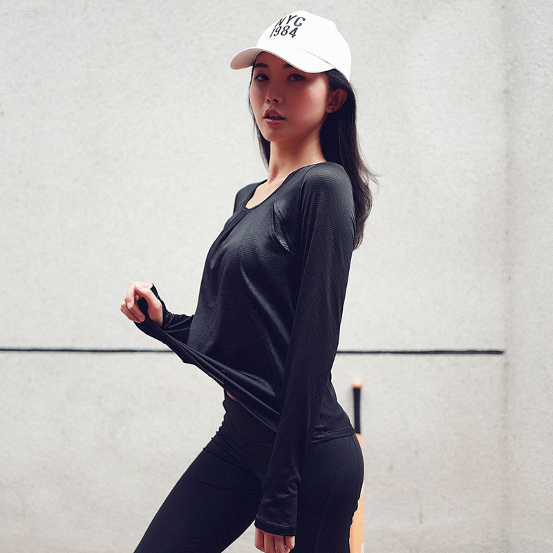 花色运动1064镂空网眼速干透气长袖健身护手马拉松跑步T恤上衣女|ruв категории спортивный костюм/досуг одежды, движение футболку - от Buy2taobao.com для оказания профессиональной услуги покупки агента Taobao