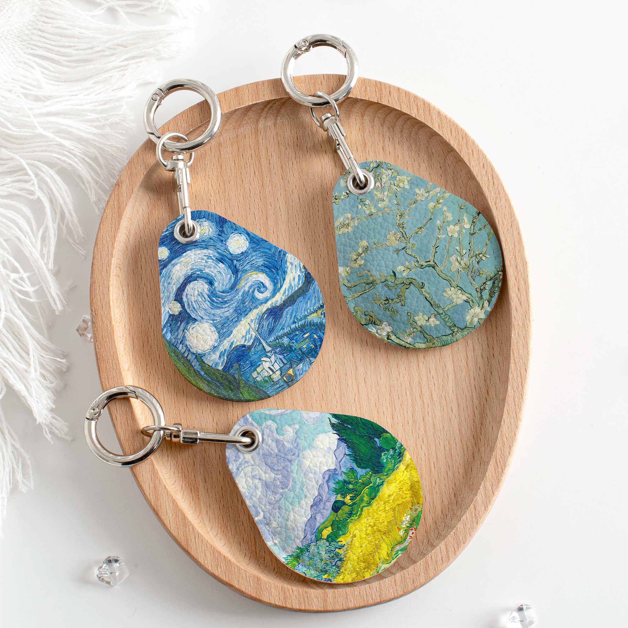 梵高油画文艺水滴门禁卡套